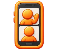 Ikona telefonu i wideorozmowy